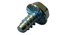 In Demand 14 X 1" Type AB Self Tapping Sheet Metal Screws Serrated Indented Hex Washer Head Unslotted Drive Steel Zinc & Bake (2000/Pkg.)