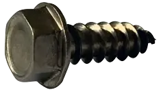 12 X 4" Type AB Self Tapping Sheet Metal Screws Indented Hex Washer Head Slotted Drive 18/8 Stainless Steel (250/Pkg.) Limited Offer