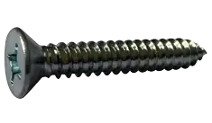 12 X 4-1/2" Type A Self Tapping Sheet Metal Screws Flat Head Phillips Drive Steel Zinc & Bake (500/Pkg.) Top Pick