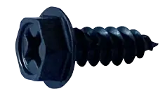 Low Price 8 X 3/8" Type A Self Tapping Sheet Metal Screws Indented Hex Washer Head Phillips Drive Steel Black Oxide (10000/Pkg.)