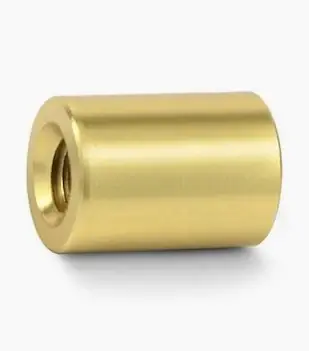Authentic 1/4" OD X 6-32 X 3/8" Round Female-Female Standoffs Yellow Zinc Brass (250 / Pkg.)