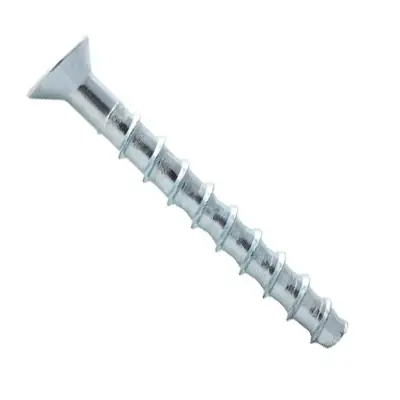 1/2" x 3" DeWalt Screwbolt+ Concrete Screw Anchor Flat Head Carbon Steel Zinc Plated PFM1411385 (50/Pkg.) Popular