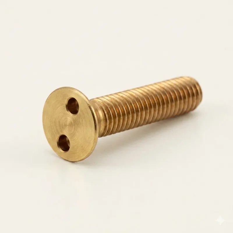 Special Discount 8-32 X 3/8" Tamper Resistant Machine Screws Flat Head Spanner Drive Brass (100 / Pkg.)