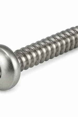 8 X 2" Tamper Resistant Sheet Metal Screws Button Head Pin-In Hex Socket Drive 18/8 Stainless Steel (100 / Pkg.) Final Sale