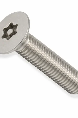 Order Now 6-32 X 5/8" Tamper Resistant Machine Screws Flat Head Pin-In Six Lobe Drive Alloy Steel Zinc Plated (100 / Pkg.)