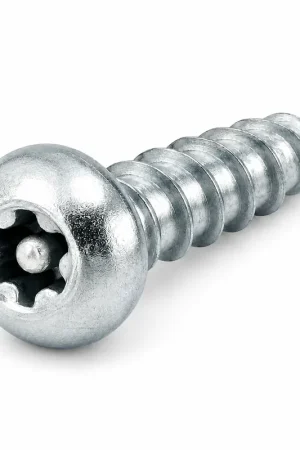 10 X 1/2" Type A Tamper Resistant Sheet Metal Screws Button Head Pin-In Six Lobe Drive 18/8 Stainless Steel (100 / Pkg.) Latest