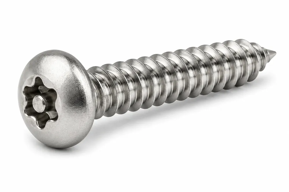 Don't Miss Out 10 X 1" Type AB Tamper Resistant Sheet Metal Screws Button Head Pin-In Six Lobe Drive 18/8 Stainless Steel (100 / Pkg.)