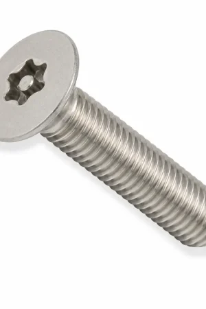 10-24 X 2" Tamper Resistant Machine Screws Flat Head Pin-In Six Lobe Drive 18/8 Stainless Steel (100 / Pkg.) Final Sale