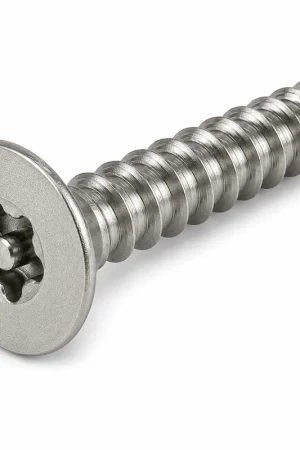 14 X 2" Tamper Resistant Sheet Metal Screws Flat Head Pin-In Six Lobe Drive 18/8 Stainless Steel (100 / Pkg.) Must Have