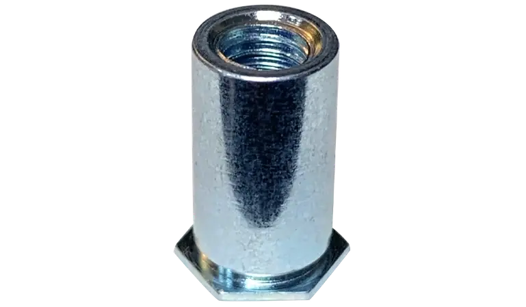 10-32 X 9/16" Self-Clinching Standoffs Blind Threads Hardened Steel Heat Treated Zinc & Bake Plated (1000 / Pkg.) Buy Online
