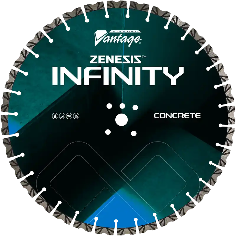 Limited Time Diamond Vantage 3021INFINITY 30" x 0.210" Walk Behind Saw Diamond Blade for Concrete Zenesis Infinity 15mm Segments
