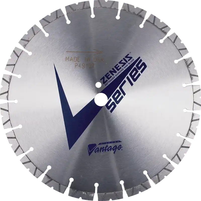 Affordable Diamond Vantage 4825EVSWZX4 48" x 0.250" x 1" Walk Behind Saw Diamond Blade for Concrete ZENESIS VS SERIES PRO 12mm Segments
