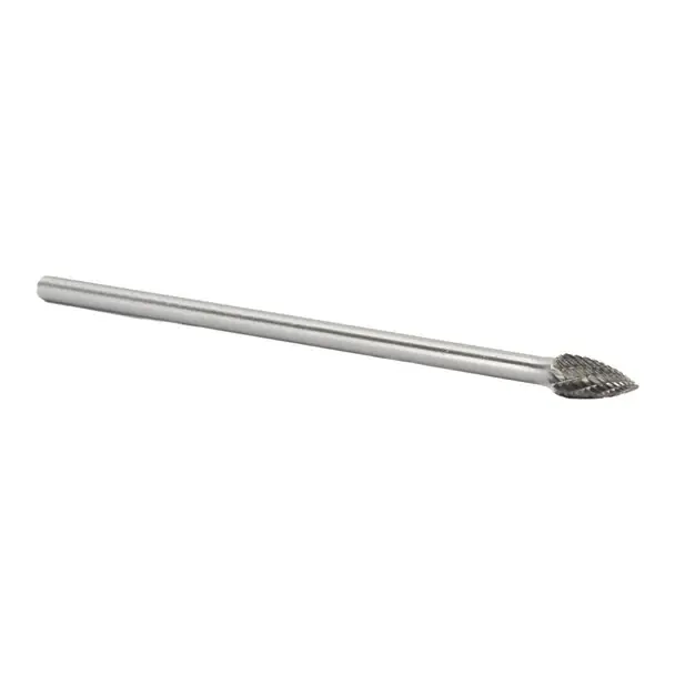 1/2" X 1" 6" Long Shank Tree Pointed End Double Cut Carbide Bur Solid Carbide 1/4" Round Shank DULSG5X6 Top Pick