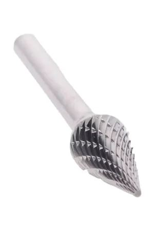 5/8" X 1" Cone Pointed End Double Cut Carbide Bur Solid Carbide 1/4" Round Shank DULSM6 Limited Offer