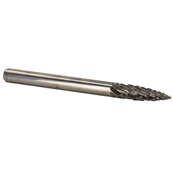 Grab Now 3/16" X 1/2" Tree Pointed End Miniature Carbide Bur Solid Carbide 3/16" Round Shank DULSG81