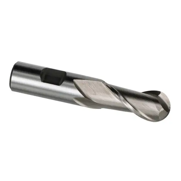 Free Returns 1/8" X 3/8" 2 Flute Single End Ball End End Mill HSS 3/8" Shank DWCT1104