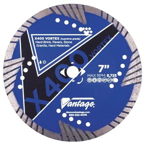 Special Discount Diamond Vantage 0508CDZBX4-2 5" x 0.080" Diamond Blade for Concrete/Masonry/Pavers X400 VORTEX