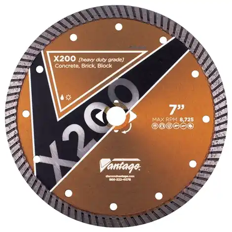 Diamond Vantage 0909DDZBX2-2 9" x 0.095" Diamond Blade for Concrete/Masonry X200 Clearance