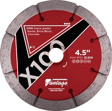 Diamond Vantage 0737CTBX1 7" x 0.375" x 7/8" Diamond Blade for Tuck Pointing X100 - Triple TUCK POINT Fan Favorite