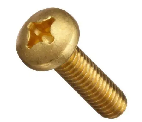 Certified 10-32 X 5/8" Pan Head Machine Screws Phillips Drive Brass (100 / Pkg.)