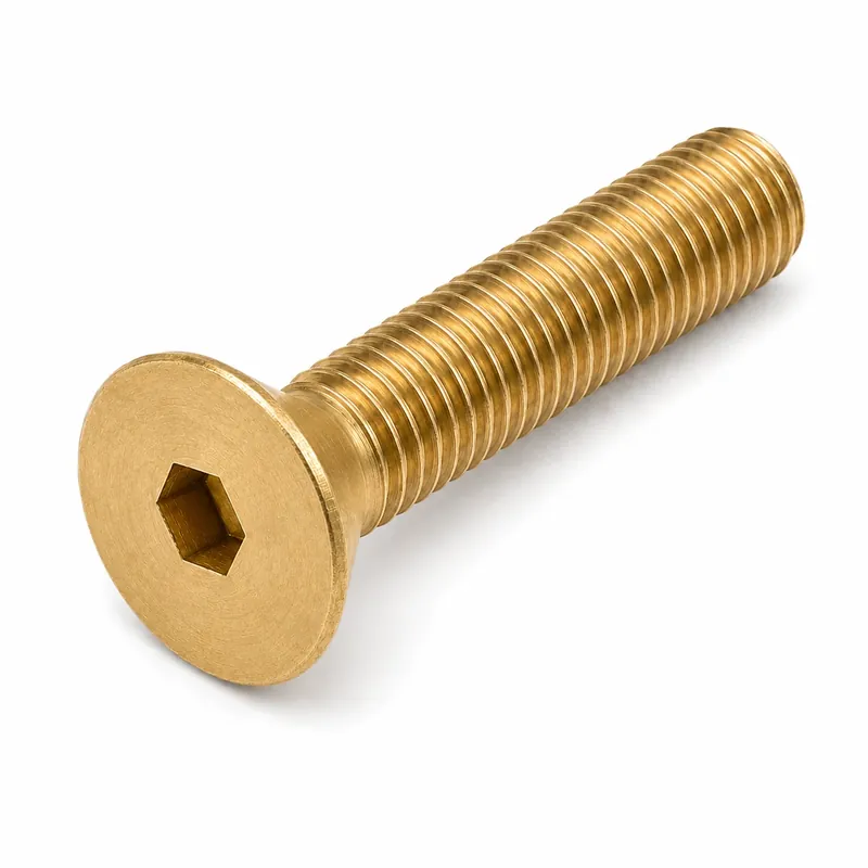 5/8-11 X 1-3/4" Socket Cap Screws Flat Head Hex Socket Drive Fully Threaded Brass (25 / Pkg.) Super Sale