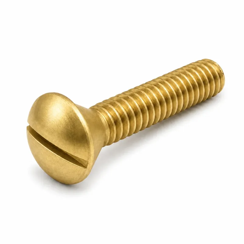 1/4-20 X 3/4" Oval Head Machine Screws Slotted Drive Brass (200 / Pkg.) Brand New