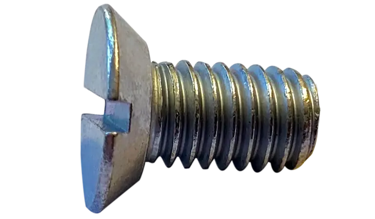 M8-1.25 X 25mm Flat Head Machine Screws Slotted Drive Steel Zinc Plated (300 / Pkg.) Super Sale