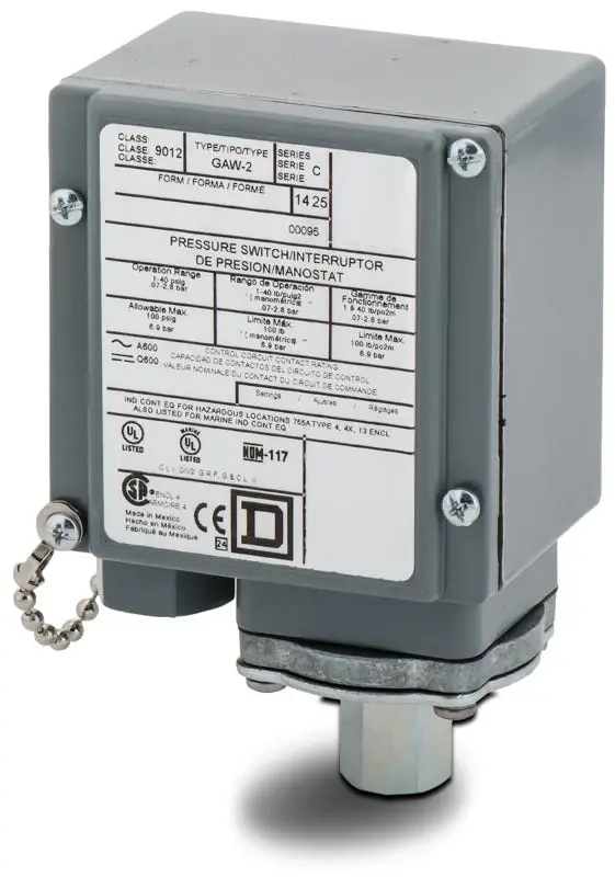 Price Drop Telemecanique 9012GAW2 Pressure Switch