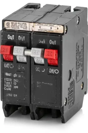 Eaton / Cutler-Hammer BQ220240 - 20/40A Quadplex Miniature Circuit Breaker One Day Deal