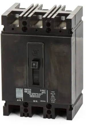 Eaton / Westinghouse EHB3025-R - 25A 3 Pole Molded Case Circuit Breaker Holiday Sale