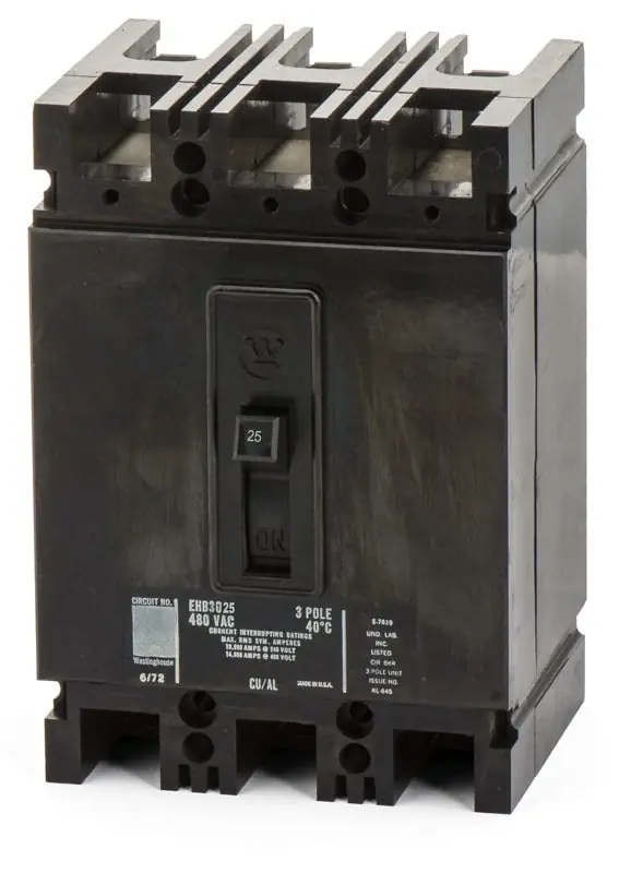 Eaton / Westinghouse EHB3025-R - 25A 3 Pole Molded Case Circuit Breaker Holiday Sale