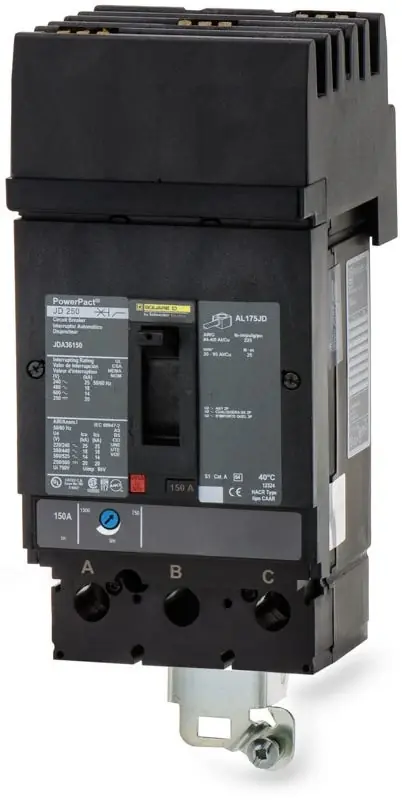 Square D JDA36150 - 150A 3 Pole Molded Case Circuit Breaker Same Day Shipping