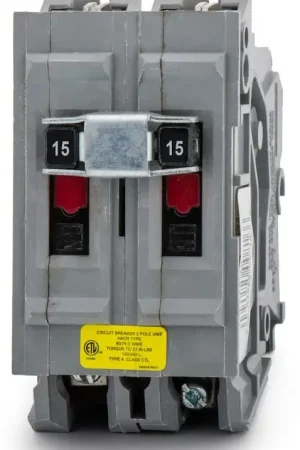 Wadsworth A215NI - 15A 2 Pole Miniature Circuit Breaker Holiday Sale