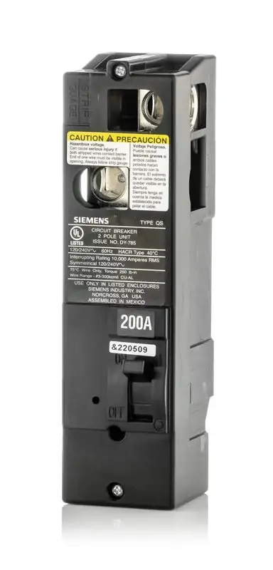 Siemens QS2200 - 200A 2 Pole Miniature Circuit Breaker Sale