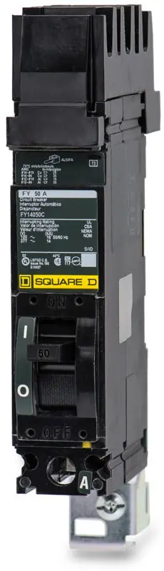 Square D FY14050C - 50A 1 Pole Molded Case Circuit Breaker Popular