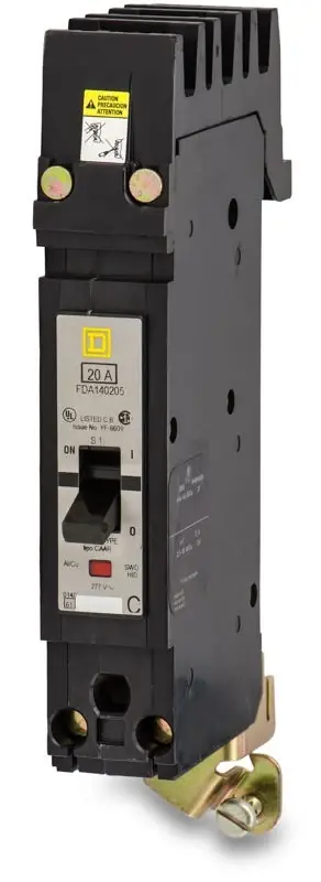 Clearance Square D FDA14020-5 - 20A 1 Pole Molded Case Circuit Breaker