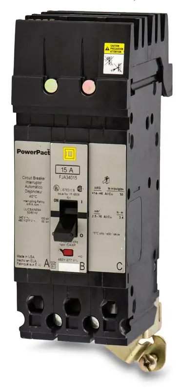 Square D FJA34015 - 15A 3 Pole Molded Case Circuit Breaker Discount