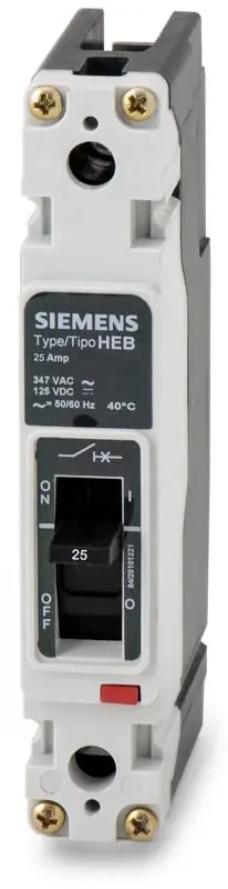 Trusted Brand Siemens HEB1B025B - 25A 1 Pole Molded Case Circuit Breaker