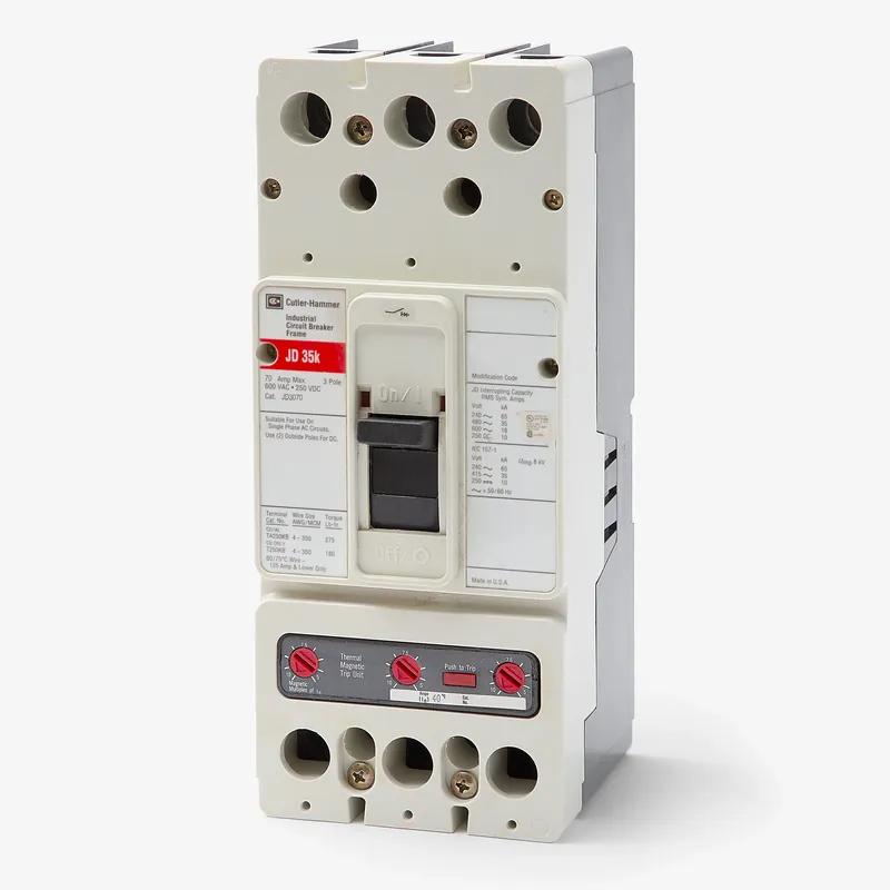 Eaton / Cutler-Hammer JD3070 - 70A 3 Pole Molded Case Circuit Breaker Shop Now