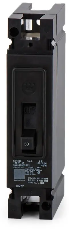 Eaton / Westinghouse EB1030 - 30A 1 Pole Molded Case Circuit Breaker Low Price