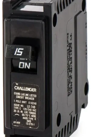Eaton / Challenger C115 - 15A 1 Pole Miniature Circuit Breaker Top Rated