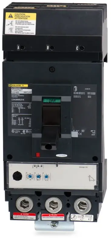 Special Discount Square D LDA36600U31X - 600A 3 Pole Molded Case Circuit Breaker