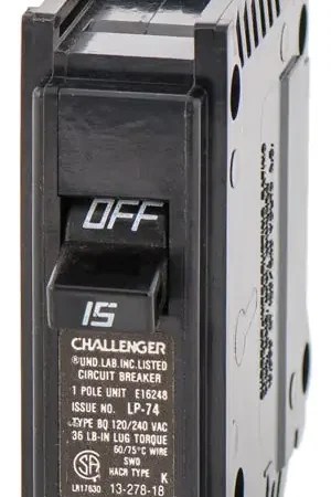 Limited Time Eaton / Challenger BQ1C015 - 15A 1 Pole Molded Case Circuit Breaker