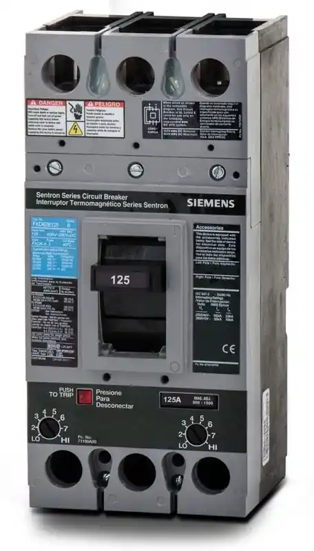 Siemens FXD62B125L - 125A 2 Pole Molded Case Circuit Breaker Price Drop
