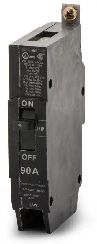 ABB / General Electric TEY190 - 90A 1 Pole Miniature Circuit Breaker Budget