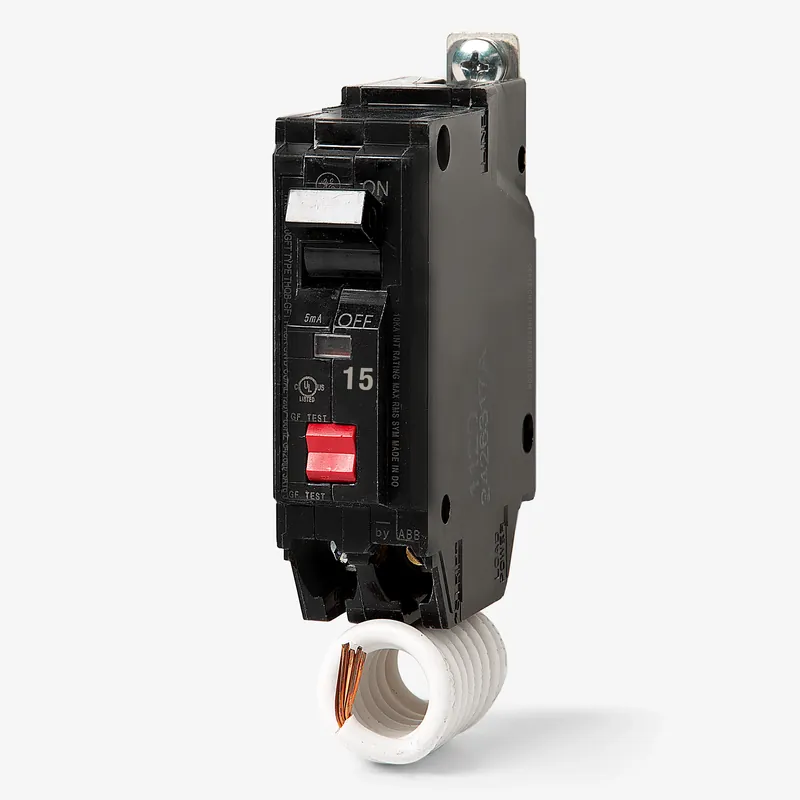 In Demand ABB / General Electric THQB1115GFT - 15A GFCI Miniature Circuit Breaker