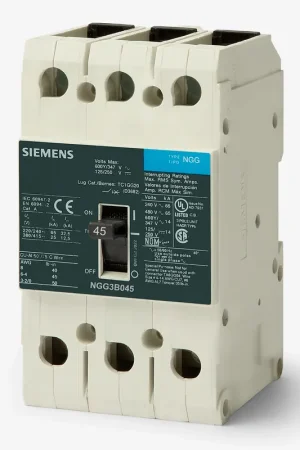 Buy Direct Siemens NGG3B045L - 45A 3 Pole Molded Case Circuit Breaker