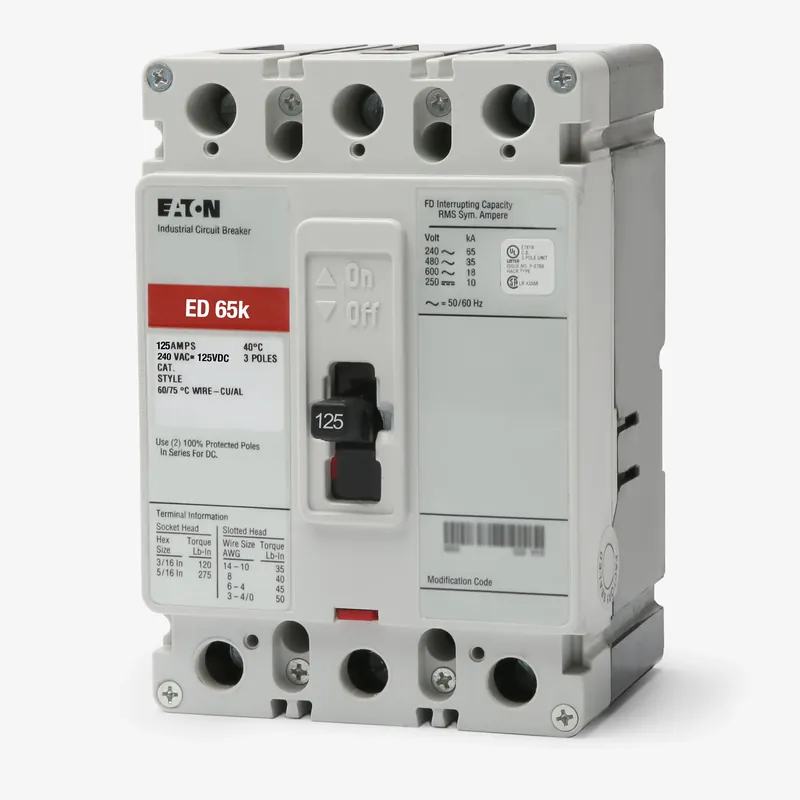 High Quality Eaton / Cutler-Hammer EDB3125 - 125A 3 Pole Molded Case Circuit Breaker