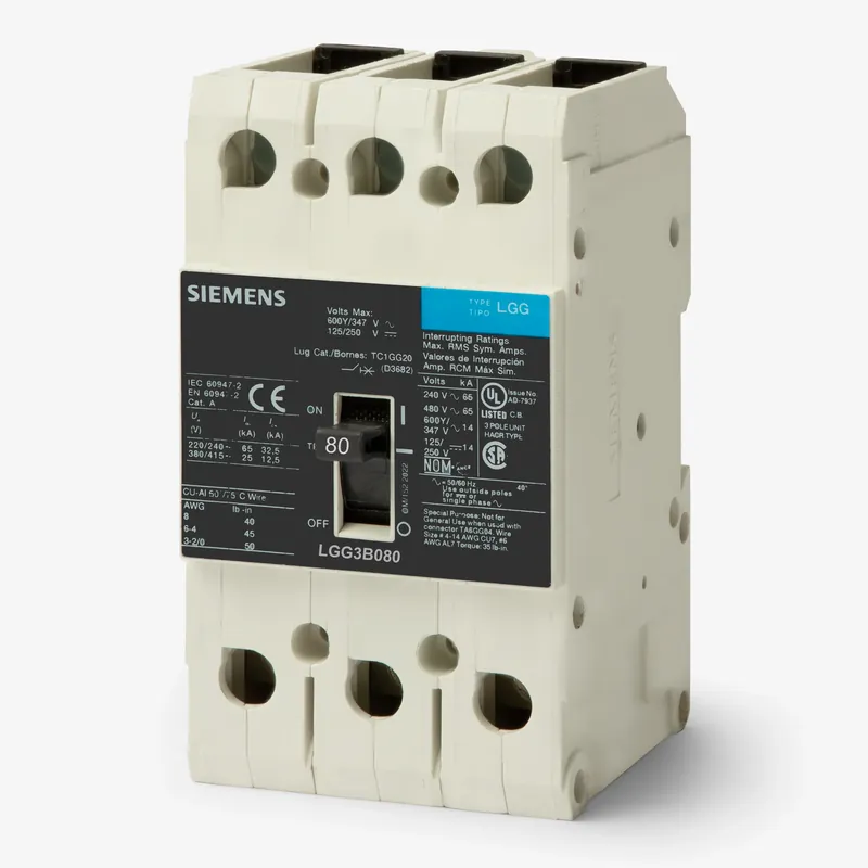 Siemens LGG3B080L - 80A 3 Pole Molded Case Circuit Breaker Super Sale