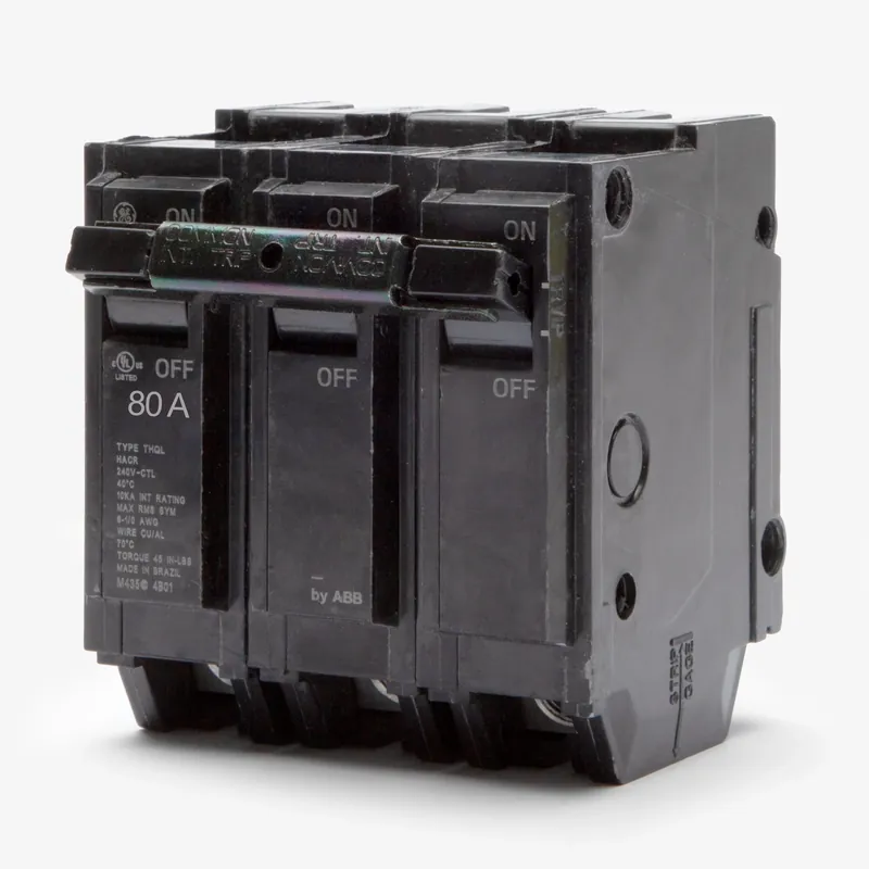 Brand New ABB / General Electric THHQL32080 - 80A 3 Pole Miniature Circuit Breaker